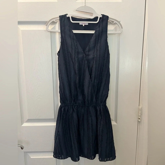 ! Parker Dresses Parker Ny Navy Wrap-Front Blouson Dress xs - Picture 3 of 5